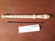 Flet drewniany prosty sopranowy szkolny barokowy Janko + wycior