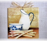 Robótkownia Kafelek obrazek 15x15 Szparagi