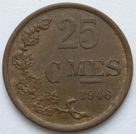 Luksemburg 25 centimes 1946 - stan 1/2