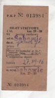 Bilet PKP, Sobowidz pow. Gdańsk, do Gdańsk, 1946r., -9