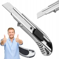 NÓŻ DO TAPET FALON-TECH METALOWY Z WYMIENNYM OSTRZEM ŁAMANYM 18MM MOCNY