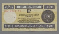 20 centów BON PEWEKS-u z 1979 roku seria HN