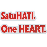 2x Naklejka z Logo SATU HATI i ONE HEART Pługi Ścigacz Repsol Sponsorskie