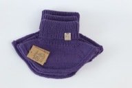 Wełniany komin, ocieplacz dziecięcy,merino, zimowy, r. 104-110cm, fiolet
