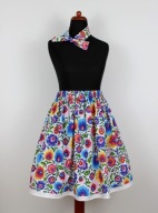 Spódnica + opaska folk łowicki, długość 60cm, pas 75cm