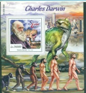 DARWIN -EWOLUCJE.MAŁPY. SIERRA LEONE. Mi Bl. A** 2015r
