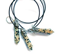 Jaspis dalmatyński, kamień dobrobytu - zestaw biżuterii