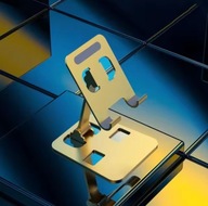 VIKEFON Przenośny uchwyt stojak na smartfon tablet ze stopu aluminium złoty