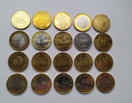 Zestaw 7-7 Krzywych, Lotto, Legendy Warszawskie, Latarnie -zestaw 20 monet