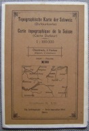 MAPA-ALPY -SZWAJCARIA -INTERLAKEN SARNEN-1932 rok
