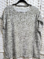 FAJNA, LEKKA ECRU W PANTERKĘ ok 46