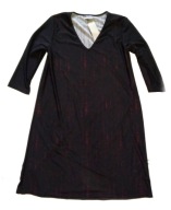 BELOVED czarna klasyczna SUKIENKA dekolt V rękaw 3/4 NOWA L/40