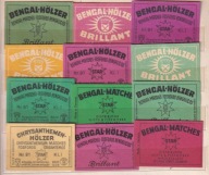 NRD, BENGAL-HOLZER, zapałki sztormowe lata 50/60-te /Ziel/