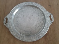 # TACA OZDOBNA ZSRR CHYBA ALUMINUM ŚREDNiCA 23CM Z CZASÓW PRL