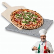 KAMIEŃ WULKANICZNY DO PIZZY DO PIEKARNIKA I GRILLA ŁOPATKA W ZESTAWIE