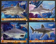 T.0406 SERIA FAUNA RYBY DRAPIEŻNE REKINY ŚWIATA, morze