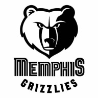 MEMPHIS GRIZZLIES __ naklejka _ 20cm _ CZARNA MAT