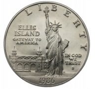 USA 1 dolar 1986 100 lat statuy wolności 26.73g SREBRA próby 900