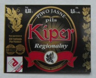 ETYKIETA PIWO KIPER PILS REGIONALNY BROWAR SULIMAR PIOTRKÓW