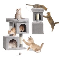 DRAPAK DLA KOTA 67 CM DUŻA PLATFORMA PNIE SIZALOWE JASNOSZARY