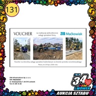 Voucher na realizację jednodniowej usługi sprzętem firmy ZIB Infrastruktura