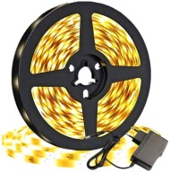 Taśma LED dekoracyjna 5 m biała ciepła – wodoodporna, samoprzylepna + pilot