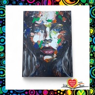 Sztuka Więzienna- Obraz akrylowy "Twarz kobiety"