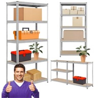 REGAŁ MAGAZYNOWY METALOWY WCISKANY NOWY DO GARAŻU 180x90x40cm 875KG RETOO