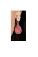 DŁUGIE WISZĄCE KOLCZYKI IRIS RÓŻOWE AVON