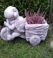 figura ogrodowa figury figurka żółw na rowerze