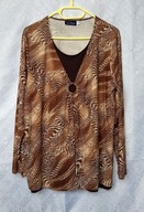 BLUZKA DAMSKA SIXTH ODCIENIE BEŻU I BRĄZU 44-46-48