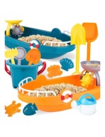 ZESTAW DO ZABAWY W PIASKU WODZIE STATEK WIADERKO ŁOPATKA SITO GRABKI WOOPIE