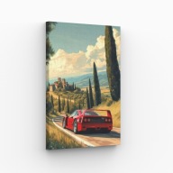 Obraz na Płótnie 30x40cm Ferrari F40 Toskania Superauto Retro Hit