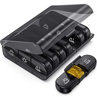 Pojemnik na leki 7 dni kasetka organizer czarny dzień/noc podróż dom