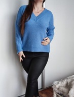 MASSIMO DUTTI wełniany niebieski sweterek damski