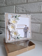 Kartka w pudełku ślub ślubna pamiatka pamiatka