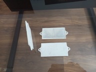 Odblask Światło Odblaskowe biały przedni 110x56 z uchwytami na nity 2szt