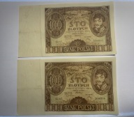 PARA 100 zł 1932 Poniatowski - KOLEJNE NUMERY - Miłczak 68 - Stan 3+ CRISP