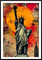A2 KOLOROWY PLAKAT NOWY JORK NEW YORK, STANY ZJEDNOCZONE, STATUA WOLNOŚCI
