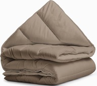 KOŁDRA 160x200 ZIMOWA CIEPŁA ANTYALERGICZNA 450g GRUBA POLSKA KOLOR BRĄZOWY