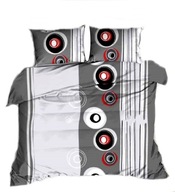 pościel z flaneli 200x200 +2x50x60 guzik F 94 Oczko szare