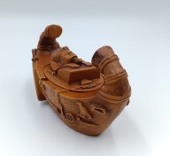 Egipt - pojemnik łódka - śliczna kolekcjonerska wyjątkowa figurka z Egiptu