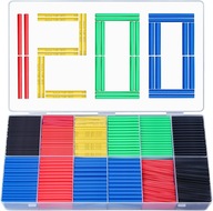 Rurki termokurczliwe zestaw 1200szt 2:1 izolacyjne 5 kolorów 12 rozmiarów