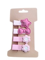 Mini spinki do włosów dla niemowląt dziewczynek kwiatki 4 szt.