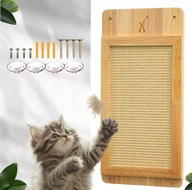 Drewniany drapak ścienny dla kota 58x28 montaż na przyssawki lub śruby