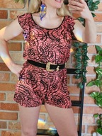 Evita kombinezon krótkie spodenki boho falbany wiskoza r 40