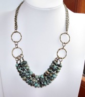 krótki naszyjnik z jaspisu aqua