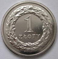 Polska 1 złoty 2010 - z oryginalnego woreczka bankowego NBP - stan 1 -