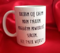 Kubek handmade z humorystycznym napisem