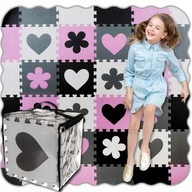 MATA PIANKOWA PUZZLE PIANKOWE EDUKACYJNA DLA DZIECI 36SZT DUŻA XXL SKŁADANA